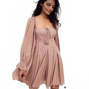 Free people Rare how about you mini dress M boho festival